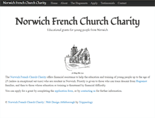 Tablet Screenshot of norwichfrenchchurchcharity.org.uk